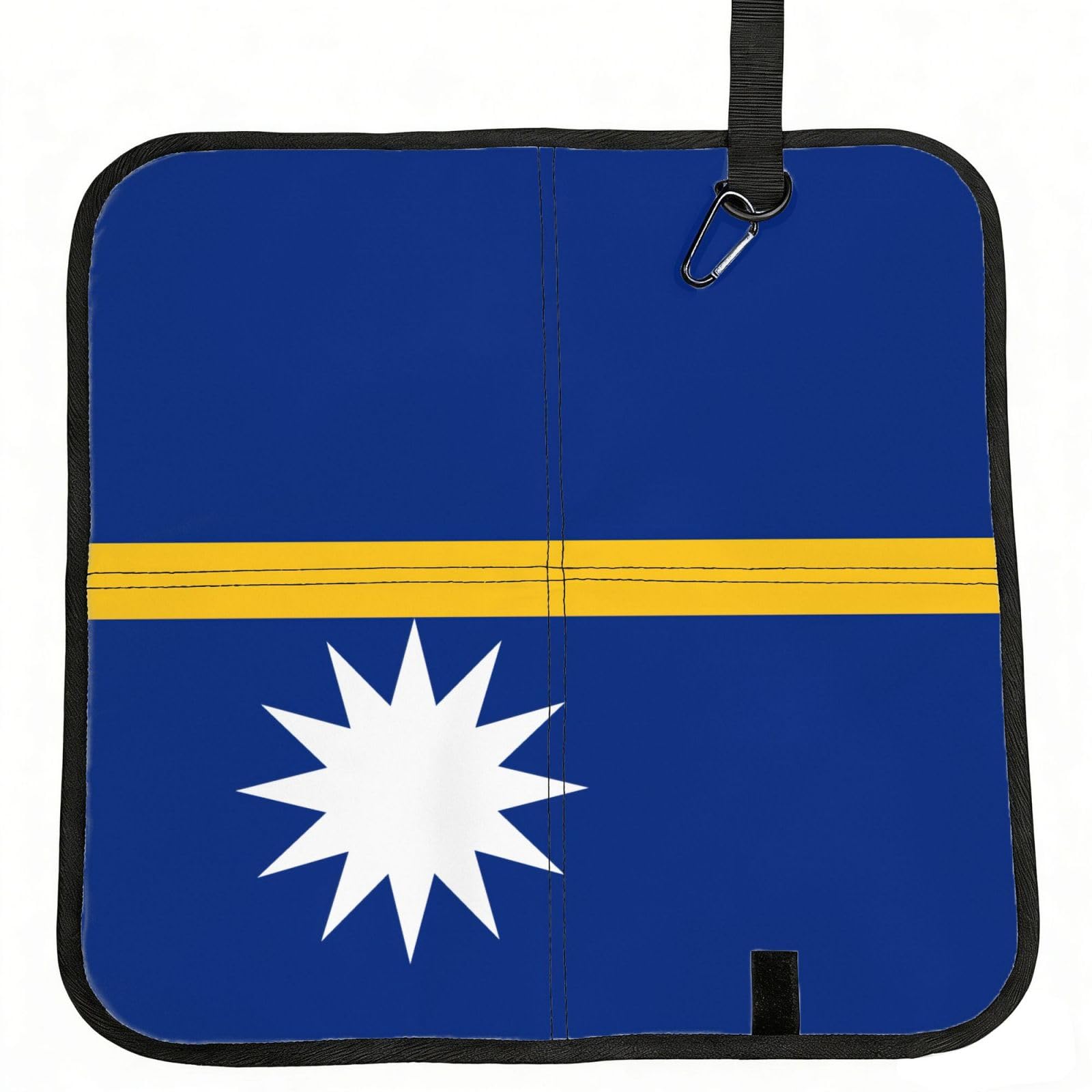 bghdfa Flag Of Nauru Print Outdoor Sitting Mat Waterproof Oxford Cloth Seat Cushion Folding Foam Camping Seat For Picnic
