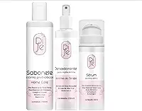 Kit Higiente Íntima Sabonete com Prébioticos, Desodorante Aroma Cereja, Serum Peeling Clareador Virilha e Axilas