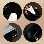 AUEAR, paquet de 2 4 Roulettes en caoutchouc de pouce Roulettes noires robustes avec plateau rigide non pivotant pour meubles