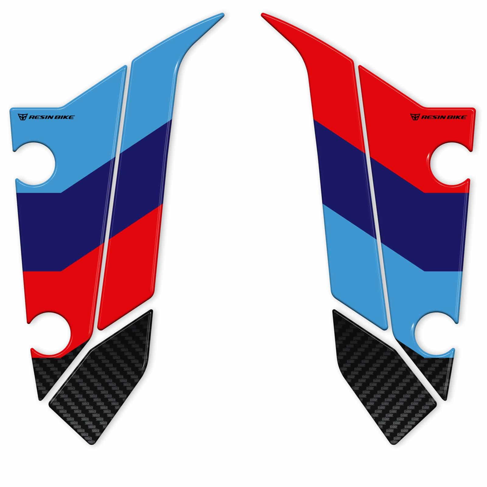 Resin Bike Adhesivos de Moto Compatibles con BMW S 1000 XR 2020-2026. Protección Guardabarros Defensas Laterales de Choques y Arañazos de Moto. Pegatinas 3D Resinadas Made in Italy