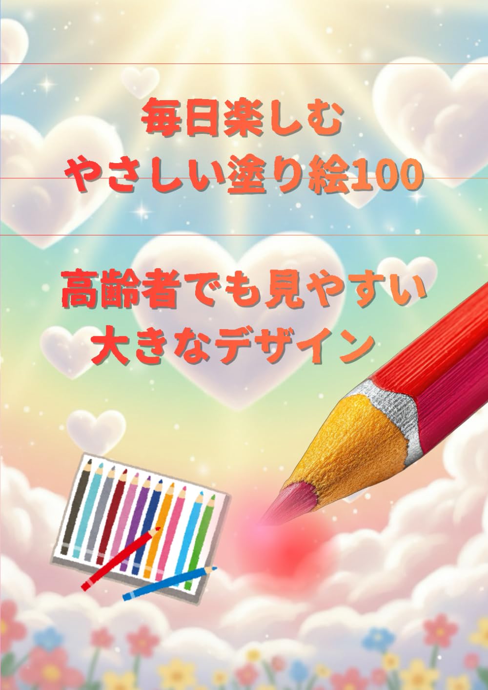 毎日楽しむやさしい塗り絵100: 高齢者でも見やすい大きなデザイン