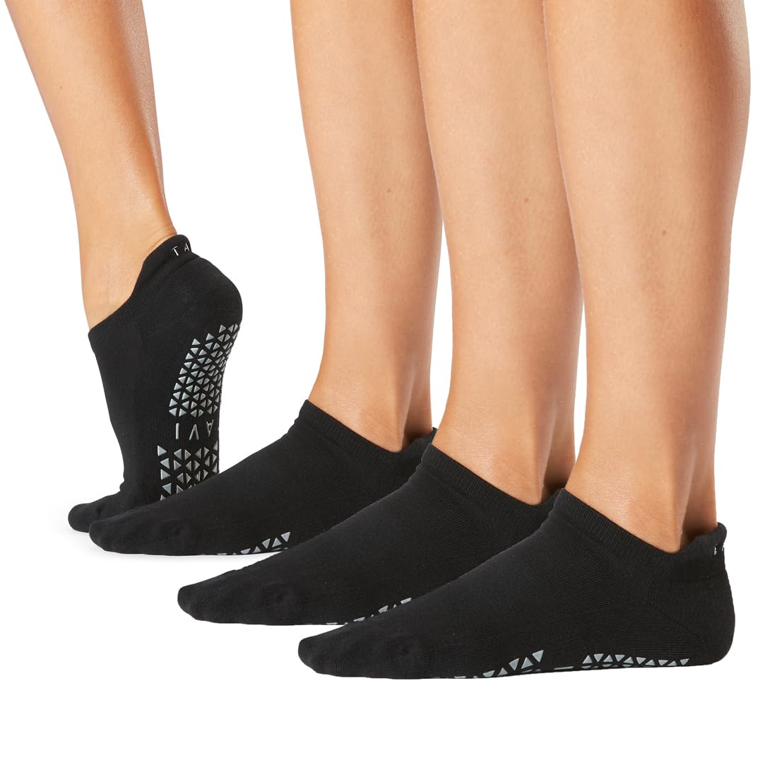 TAVI Savvy Pilates Socks with Grips for Women, Multi-pack
