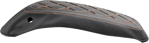 Miniatura 5 de Fundas para tapa de alforja de motocicleta, color marrón, con costuras de diamante, para Harley Touring Modelos Road King Street Glide Road Glide