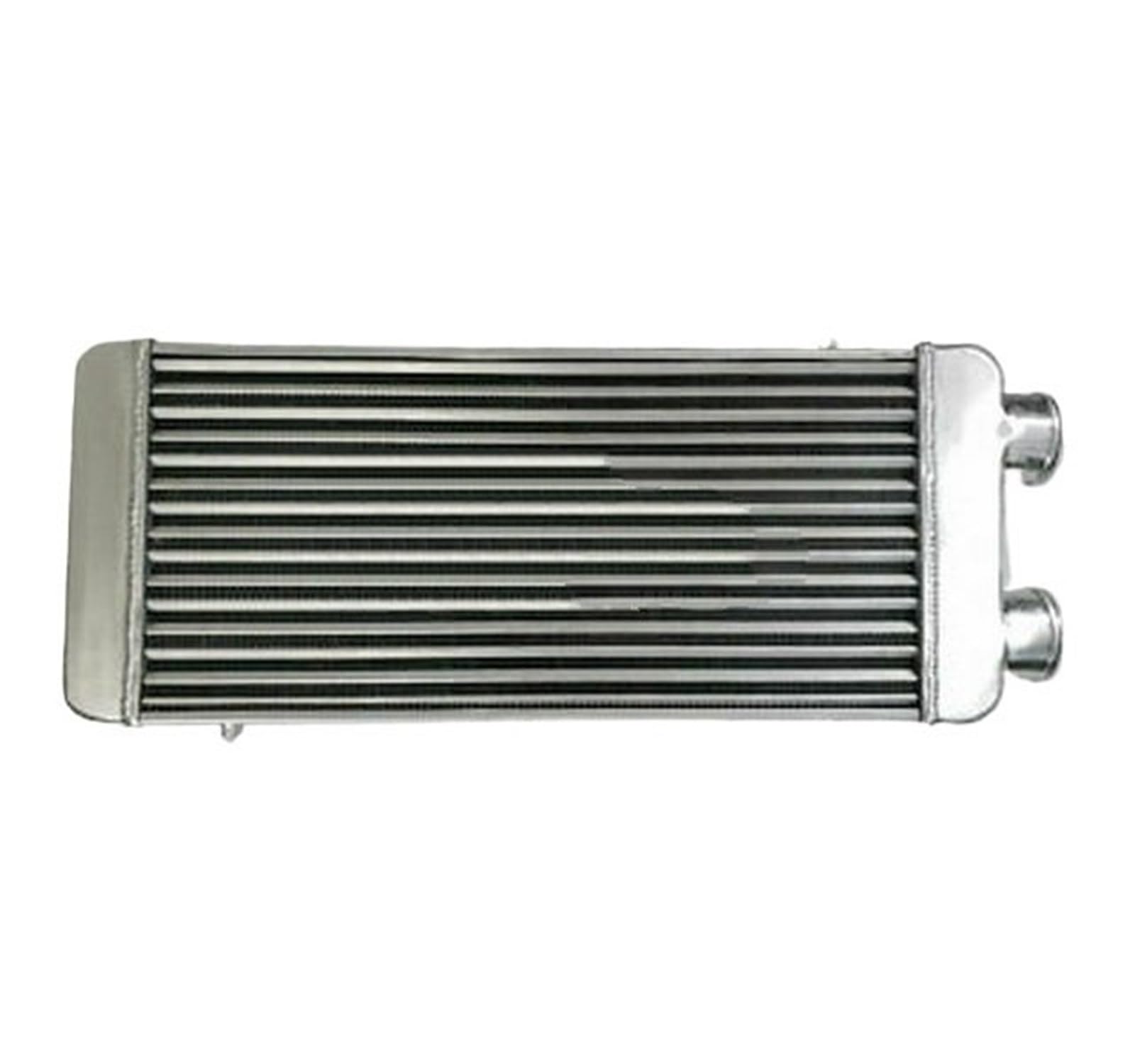 Cooled Intercooler Turbo Intercooler Front Mount Aluminum Turbo Intercooler 600x300x70mm Same Side 76mm& Fan(A INTERCOOLER)