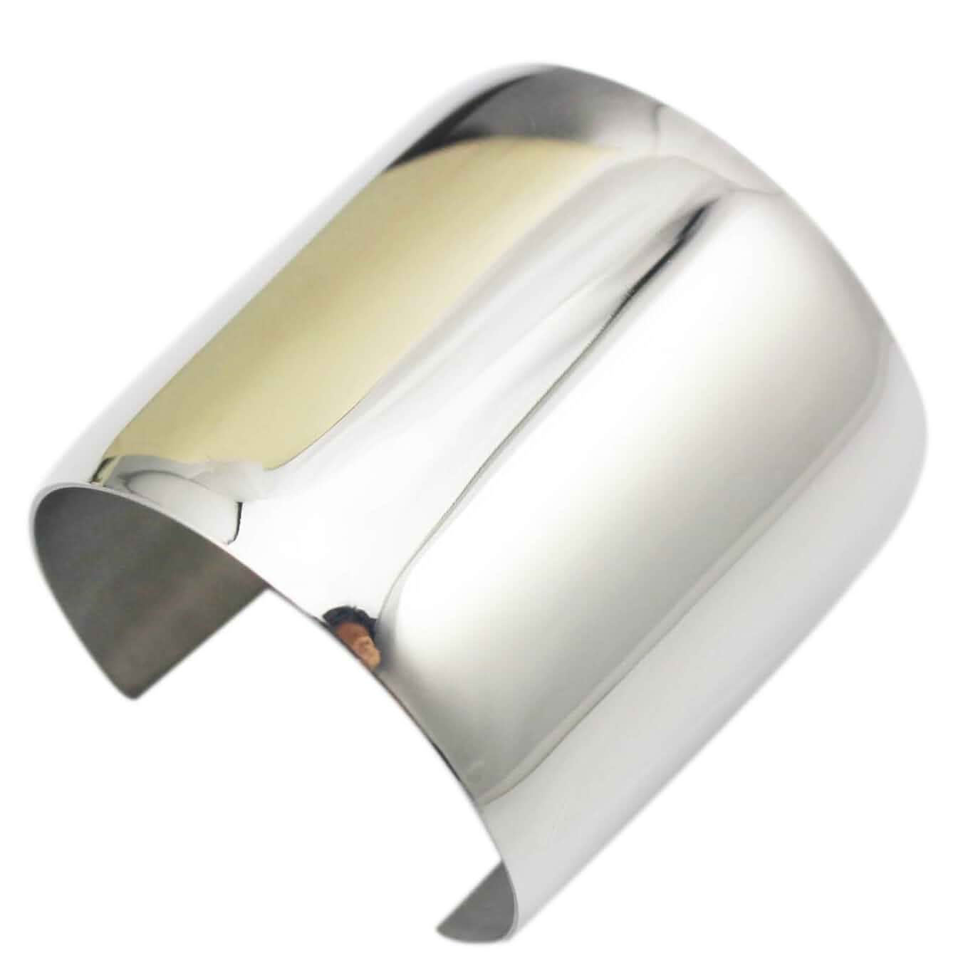 COUYA Stainless Steel Smooth Polished Open Cuff Bangle Bracelet for Women Lady Gift