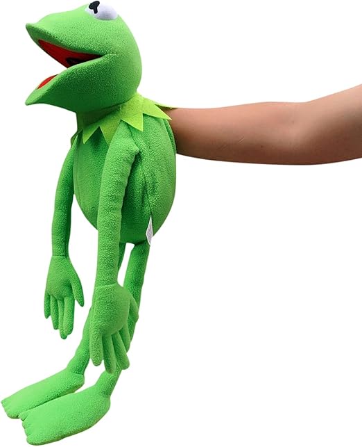 SUIYUEOUR Kermit Frogs Hand Puppet, Frog Plush,The Muppets Show, Soft Frog Puppet Doll Suitable for Role Play -Green, 24 Inches
