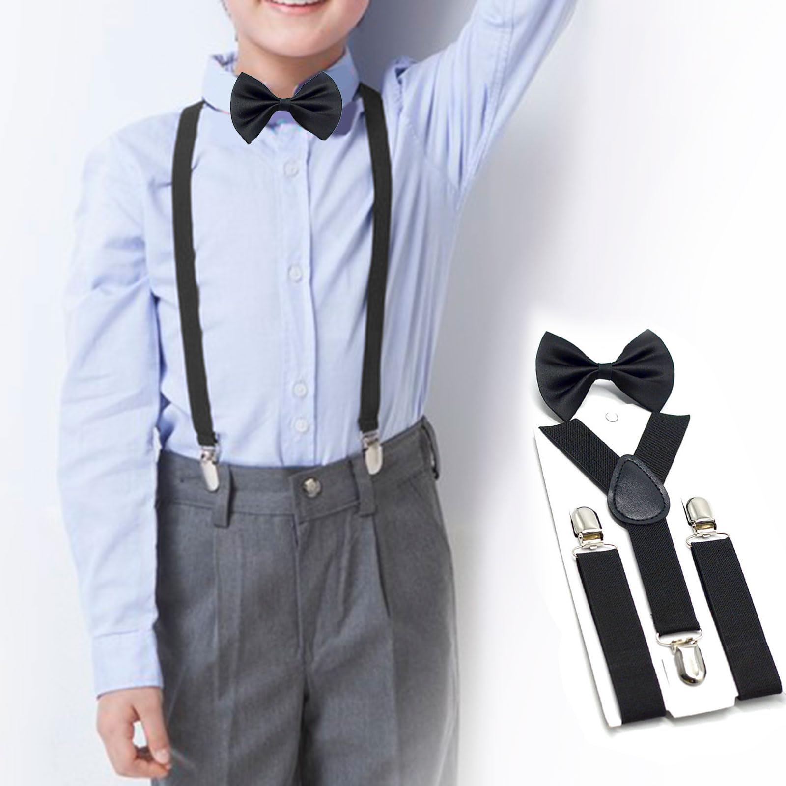 Kangnice 2pcsAdjustable Elastic Suspenders Comfortable Shoulder Strap Antiskid Suspenders For Special Event