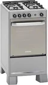 SUGGAR FOGÃO SELECT PRATA MESA DE INOX 4 BOCAS TREMPES DUPLAS FERRO FUNDIDO PORTA ESPELHADA ACENDIMENTO AUTOMÁTICO BIVOLT FGISL410PRIX