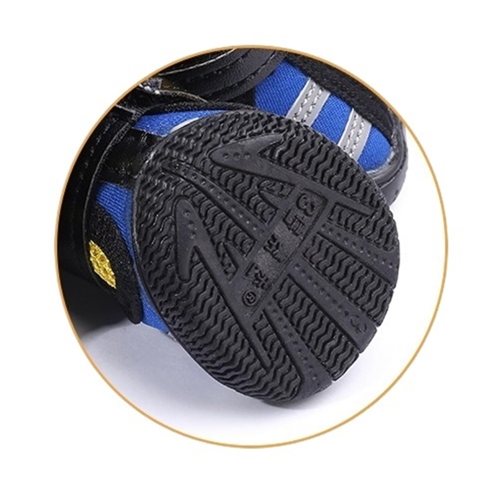 Chaussures imperméables pour chien avec bandes réfléchissantes – Bottes antidérapantes à fermeture éclair pour chiens de petite et moyenne taille, protection contre les pattes en toutes saisons (bleu