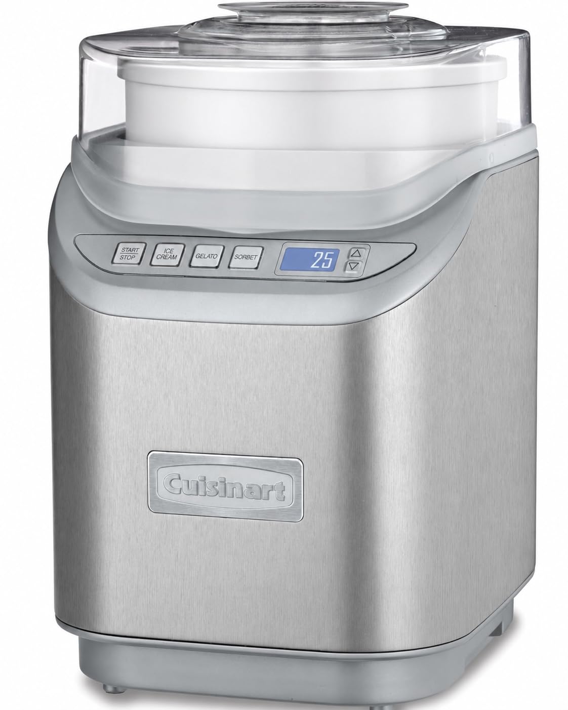 Cuisinart ICE-70CRM 2-Quart Cool Creations Ice Cream Frozen Yogurt Gelato and Sorbet Maker LCD Screen with Countdown Timer Makes Frozen Treats in 20-Minutes or Less Cream product thumbnail 2