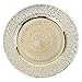 Dekoteller Kunststoff 33 cm x 1 Stück Platzteller mit Kettenmuster Prägung Unterteller gold