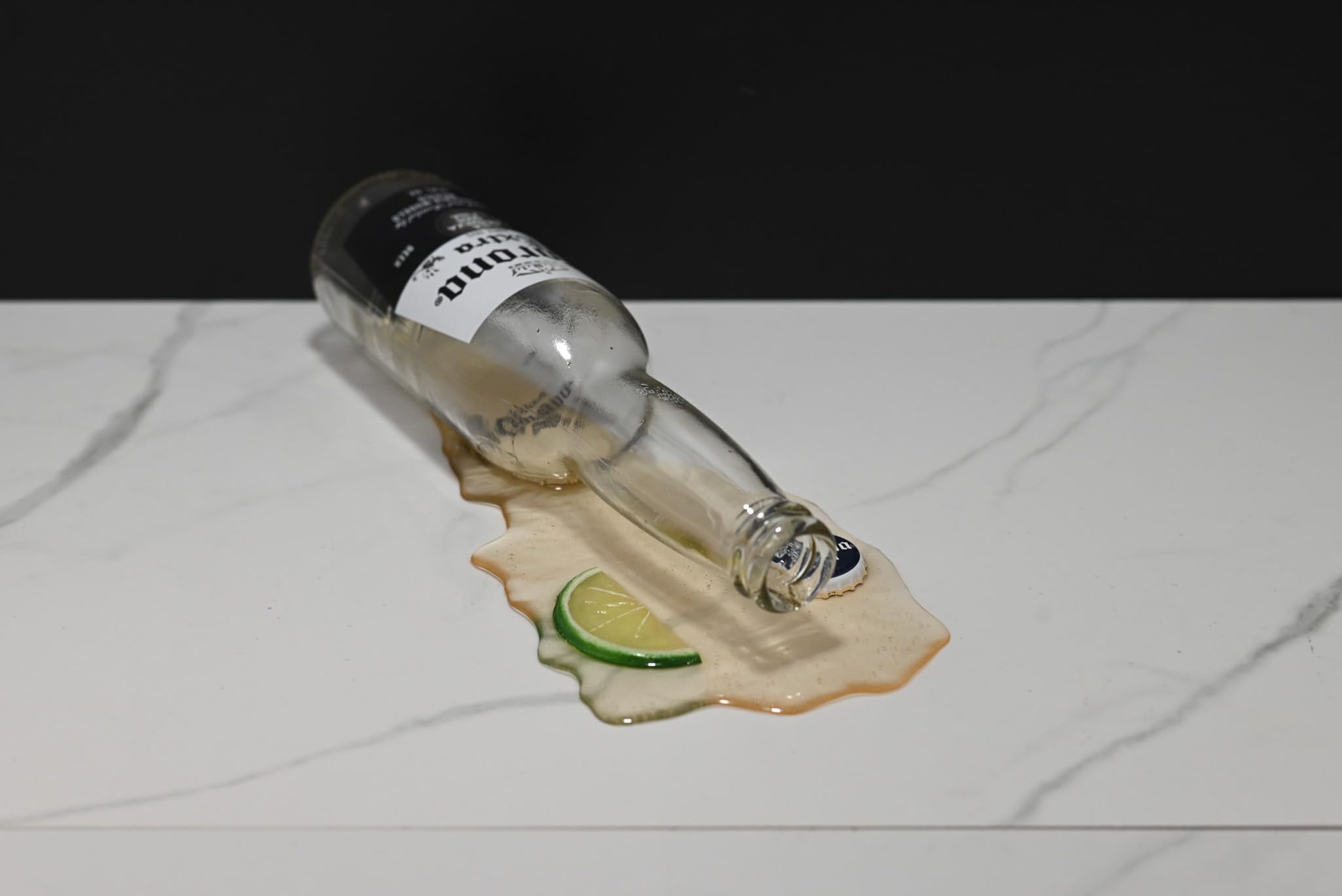 Amazon.com: Just Dough It Fake Spilled Beer Bottle with Lime