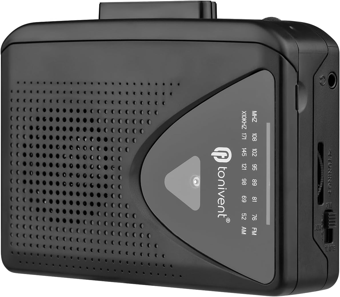 fosa TON009 Portable Cassette Player AM/FM Radio Auto Stop Mini Stereo Tape Player with 3.5mm Earphone Jack Adjustable Volume for Home School Travel