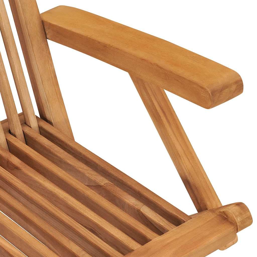 vidaXL Sedie da Giardino Pieghevoli 6 pz in Legno Massello di Teak
