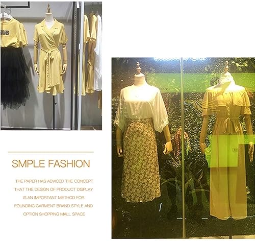 Miniatura 7 de HXYONGN Dress Form Female Model Torso Display Mannequin Body with Wood Tripod Stand, 53-70 Inch Height Adjustable Interesting(Antique Color-M)