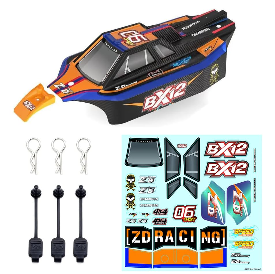 Amazon.com: AINIUNIU RC Car Body Shell, 1/12 Scale PVC, Brushless