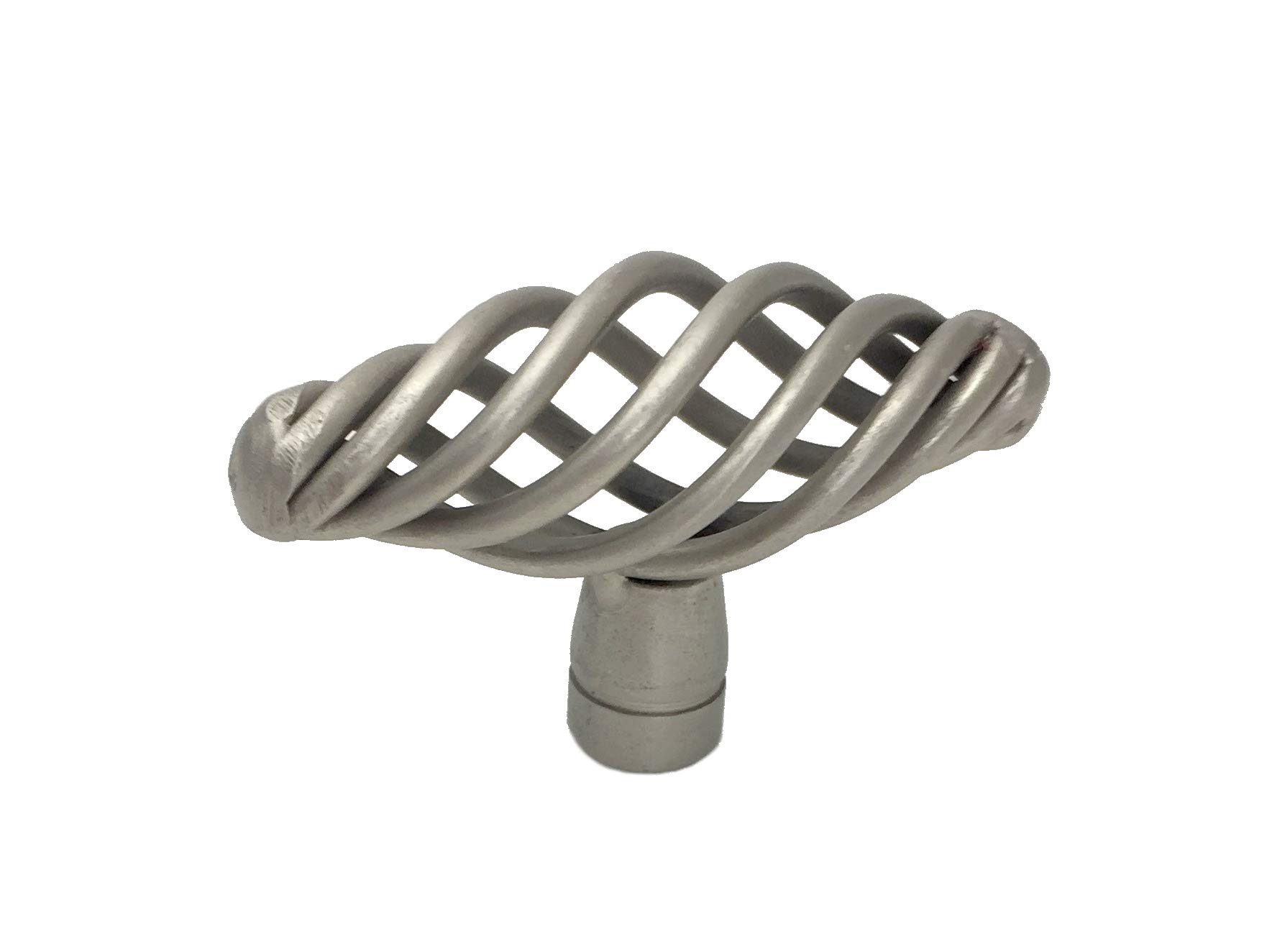 Colester Direct Kitchen Cabinet Hardware Drawer Knob Birdcage (25, Satin Nickel)