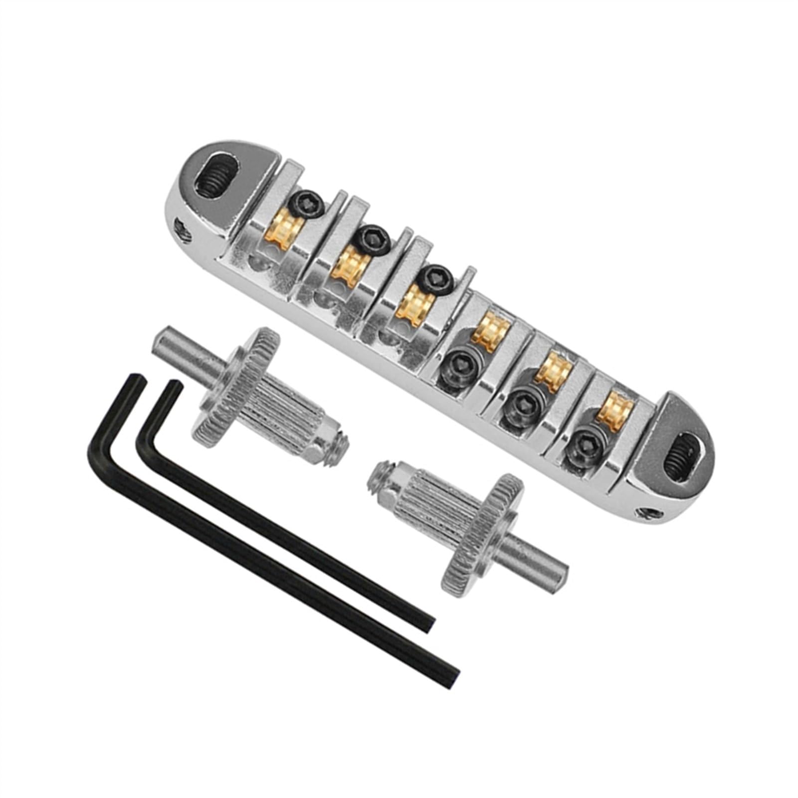 Juego De Puente Para Guitarra Eléctrica Puente De Montura Para Guitarra Eléctrica Con Pernos Y Llave Allen (Color : Silver)