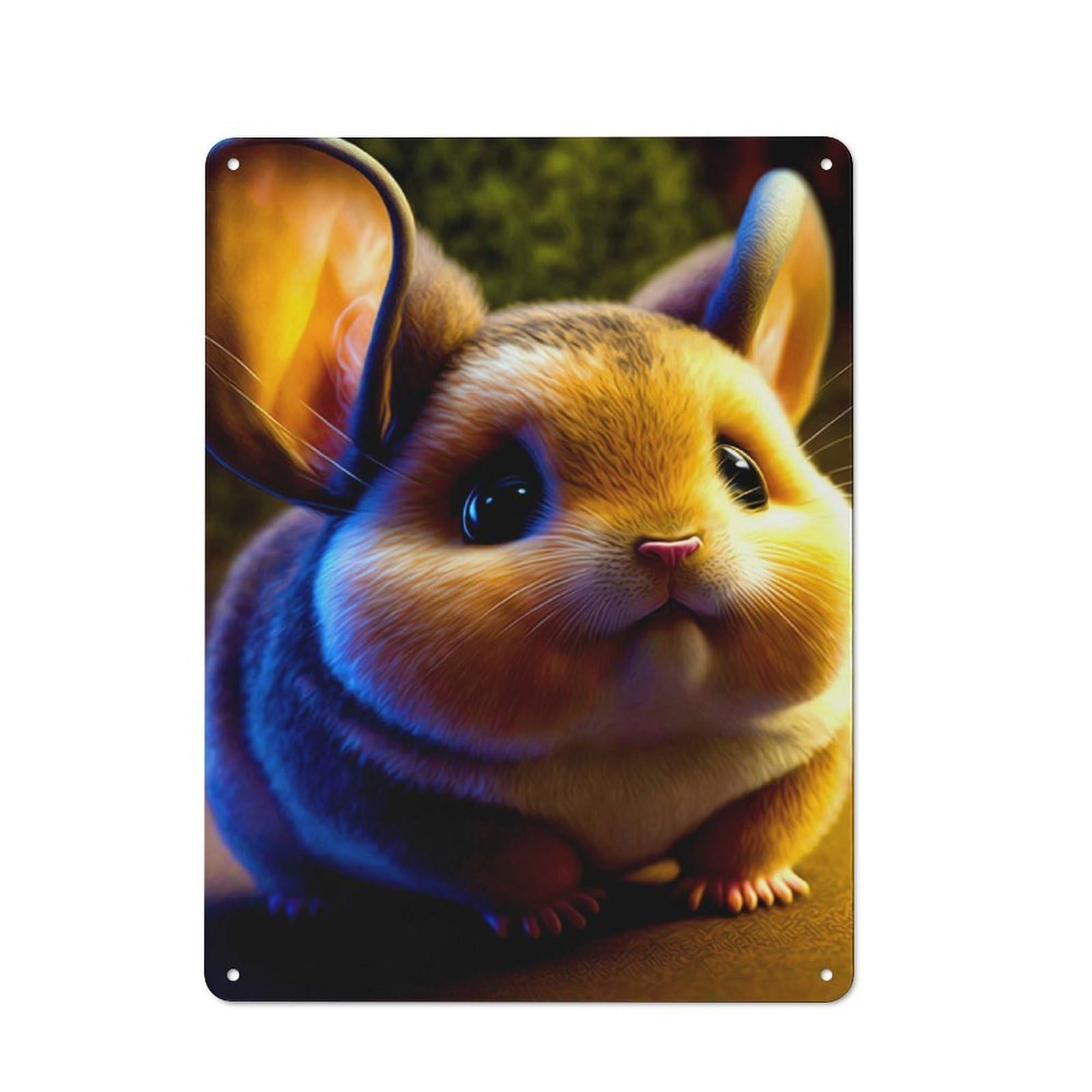 Chinchilla Rustic Tin Sign 40x30cm for Pub Or Café, for Collectors Building A Themed Wall Display