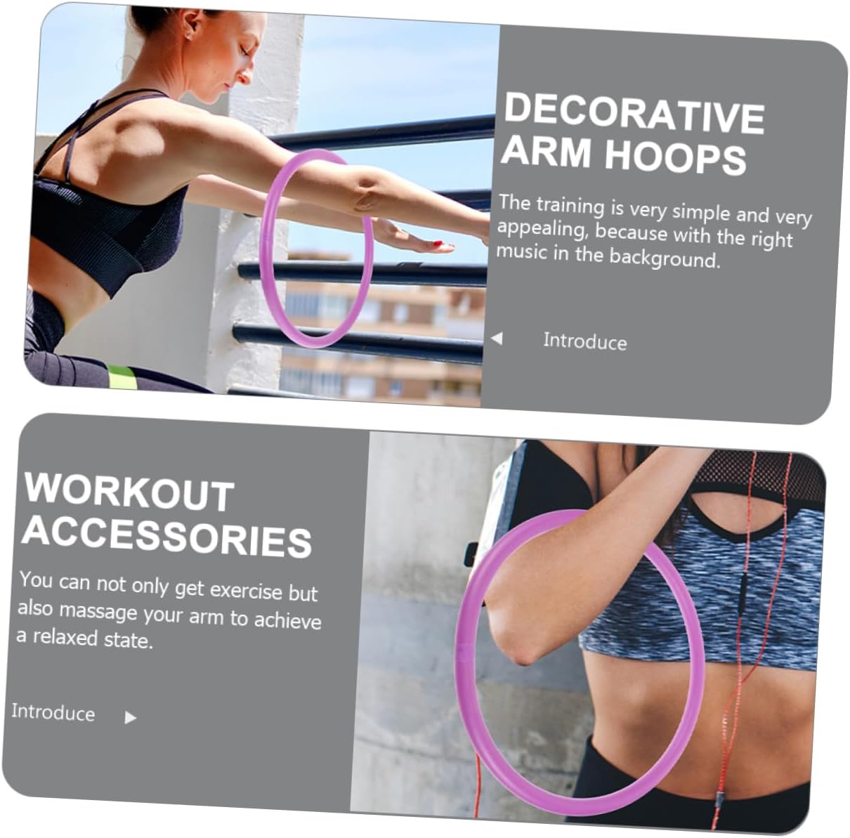 2pcs Weighted Fitness Arm for Women Comfortable Exercise Circles for Posture Improvement and Calorie Burning for and Arm Training
