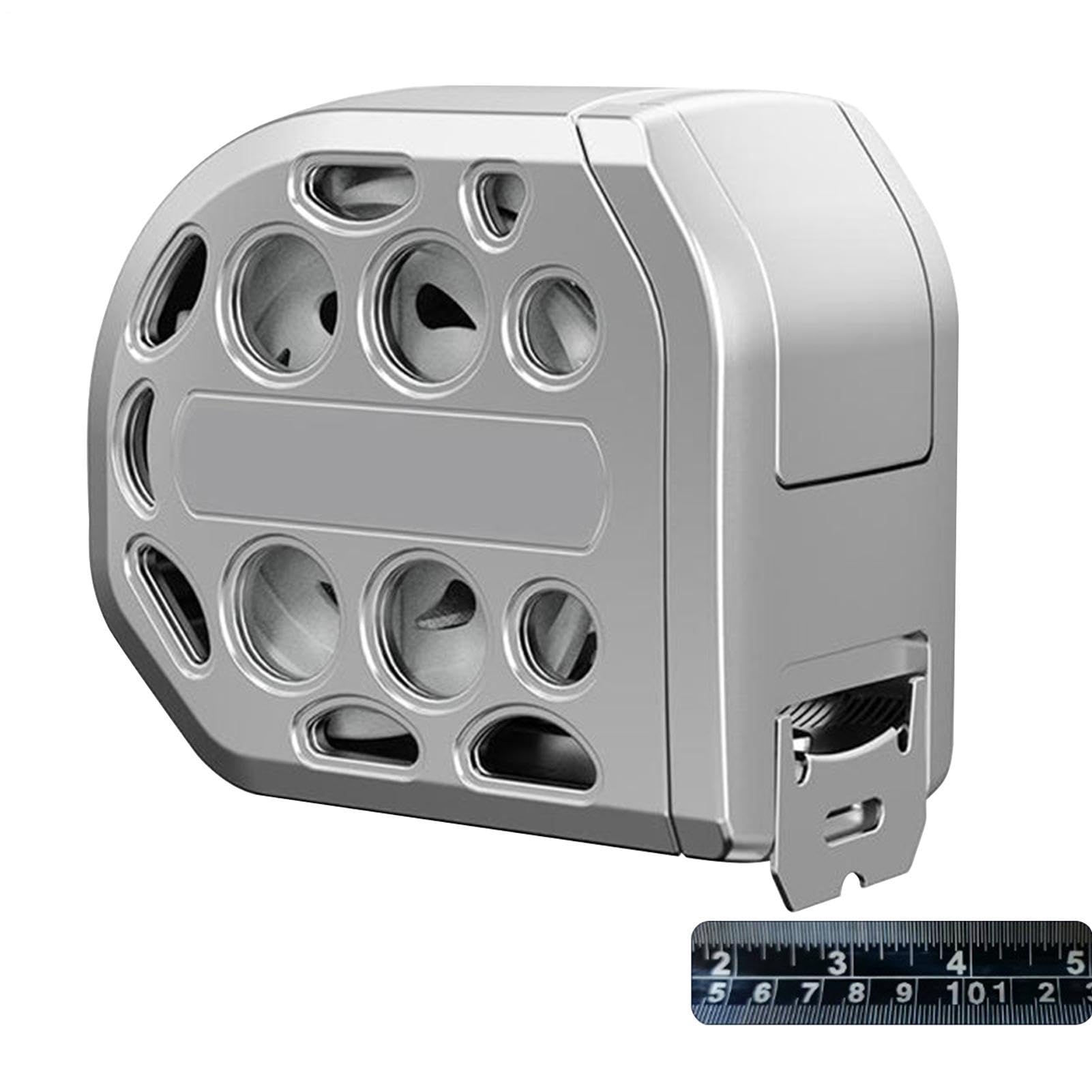Cinta métrica de metal de acero inoxidable, diseño hueco a prueba de caídas