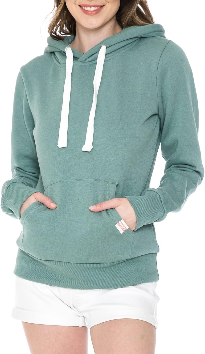Urban Look Womens Active Long Sleeve Fleece Lined Fashion Hoodie Pullover with Plus Size