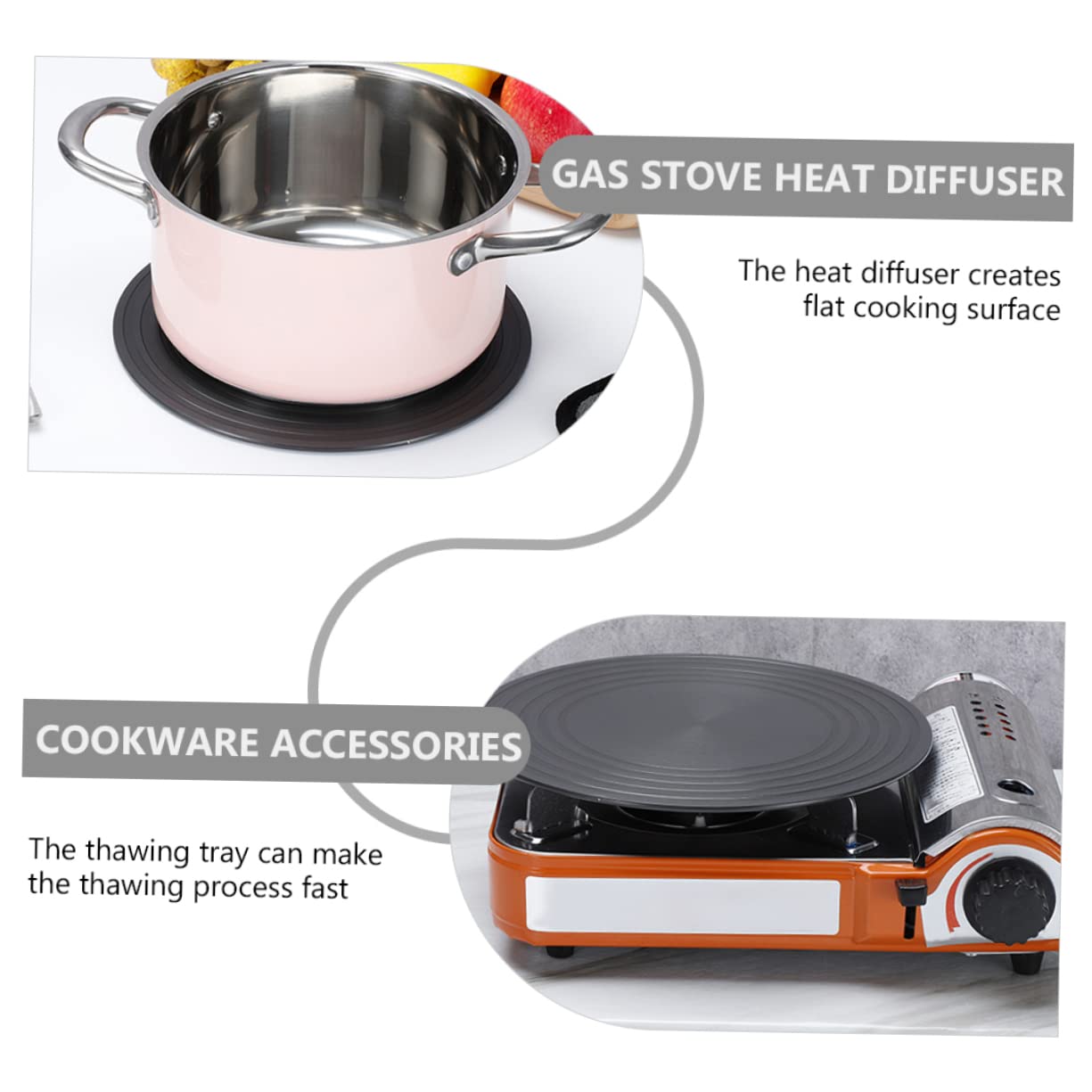 BESTYASH Piastra Scongelamento Diffusore Calore Per Gas Bruciatore Da Banco Protezione Per Pentola Per Cotture e Stufati