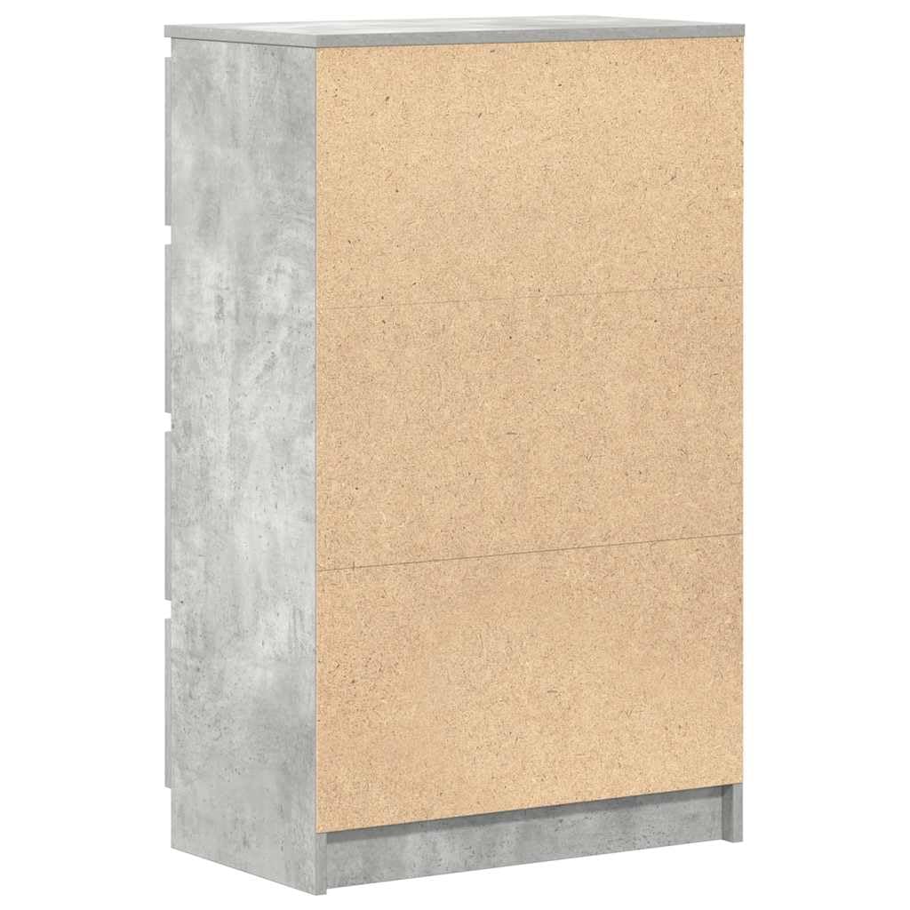 vidaXL Credenza Minimalista Elegante Moderna con 4 Cassetti Pratica Resistente Madia Armadietto Cassettiera Grigio Cemento 60x35x98,5 cm Multistrato
