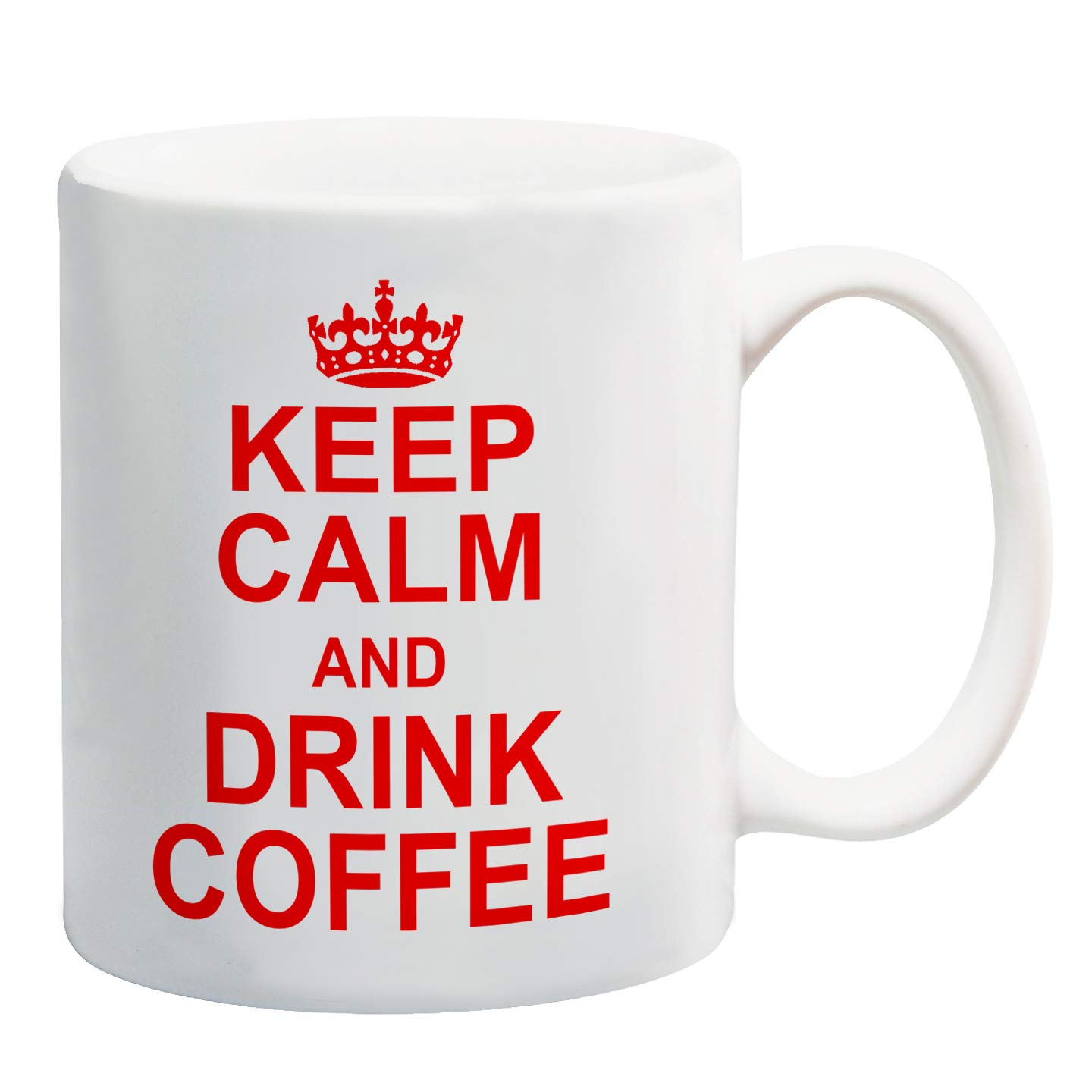 Dynamite Gifts White,Red Keep Calm And Drink Coffee Red Mug Gift Present Office Break