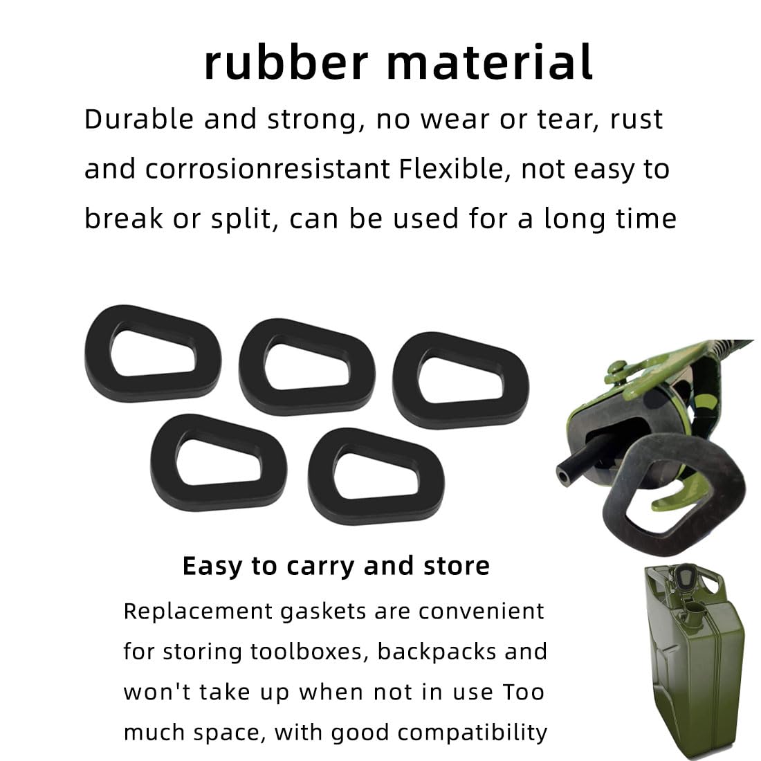 5 Guarnizioni In Gomma Per Taniche Benzina - Ricambio Per Serbatoi 5-20 Litri - Foto 4