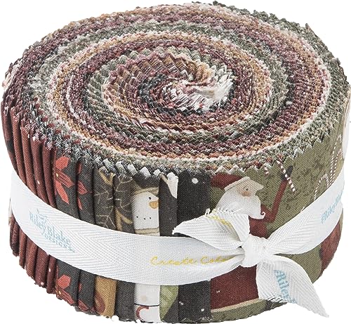 Teresa Kogut Kringle Rolie Polie 40 2.5-inch Strips Jelly Roll Riley Blake Designs RP-13440-40