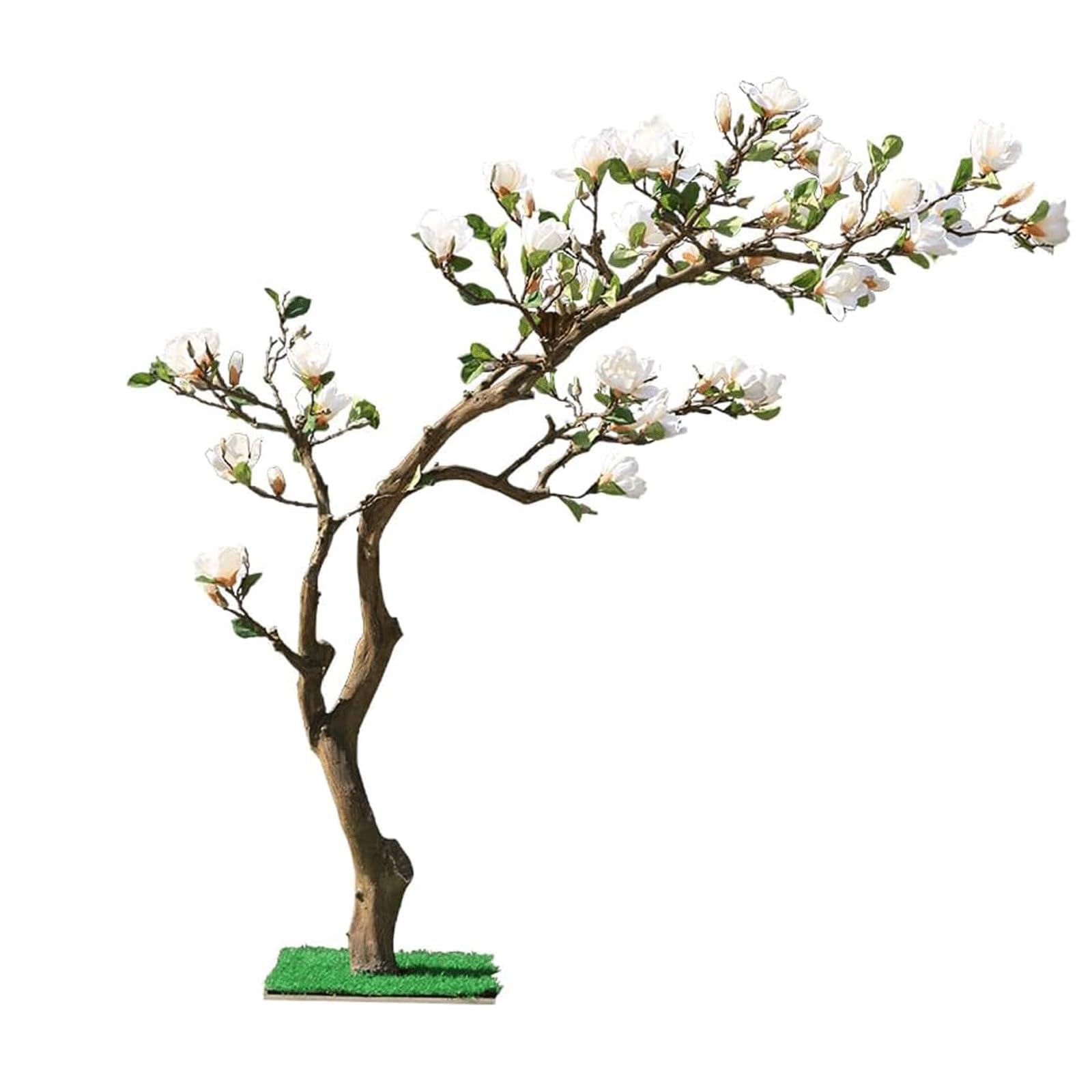 GTHTUHFD Large Artificial Tree Floor-Standing Artificial Plants Evergreen Ornamental Fake Tree Realistic Faux Plant Magnolia 1.2/1.5M,1.2 * 1.3m