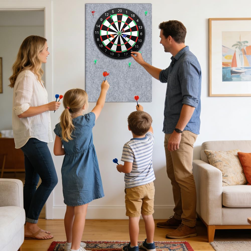 Dartboard Wandschutz, Filz-Dartboard-Wandschutz Selbstklebend Dartscheiben Umrandung, Dart Wandschutz Dart Backboard Därtboard-Schutz für Wändschütz Filz-Dartboard-Rückseite Filz-Wandfliesen