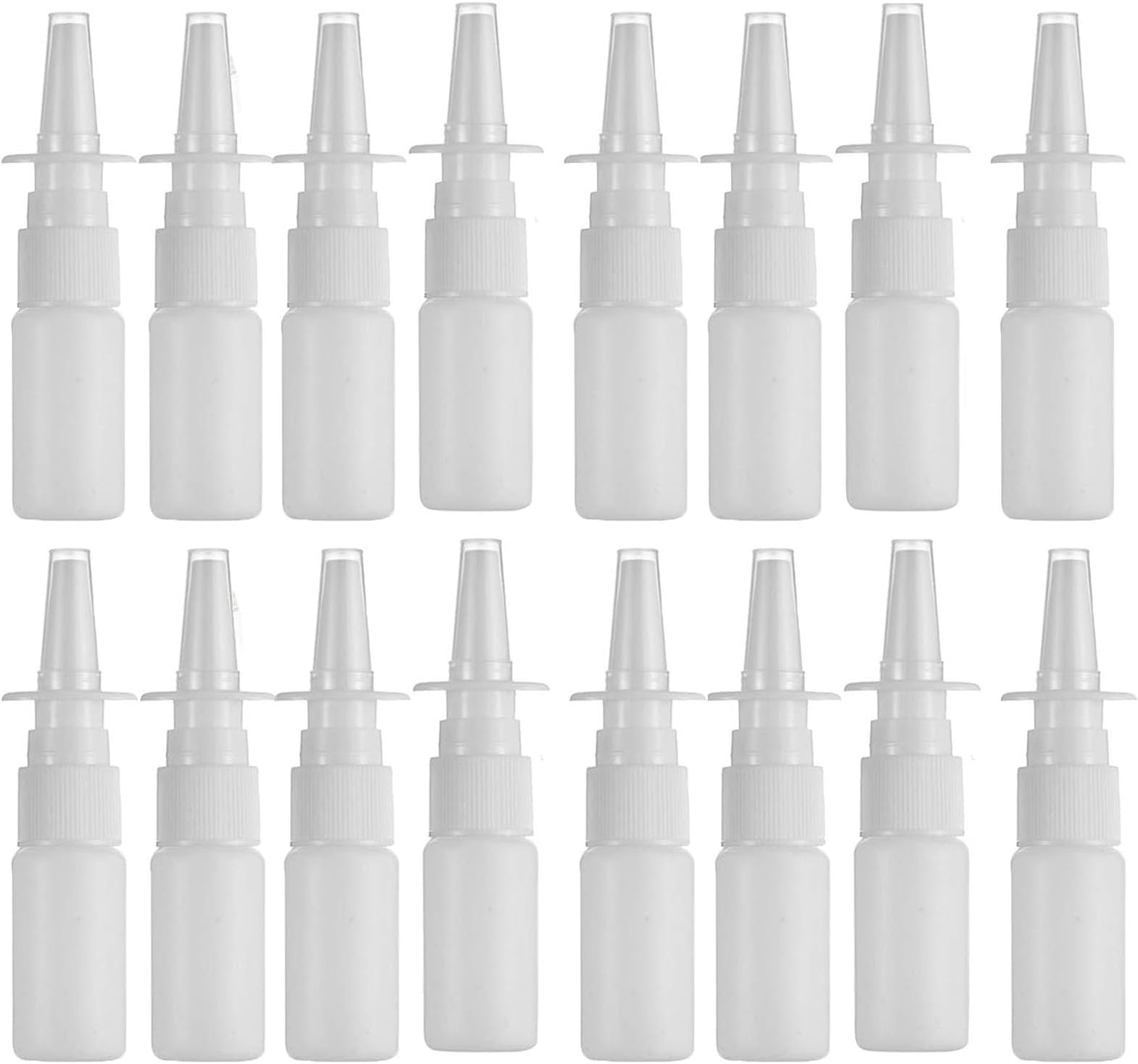 HEALLILY 200pcs 10ml Empty Refillable Nasal Spray Bottle Nasal Sprayer Bottle Makeup Cosmetics Essential Oils Atomizers Travel