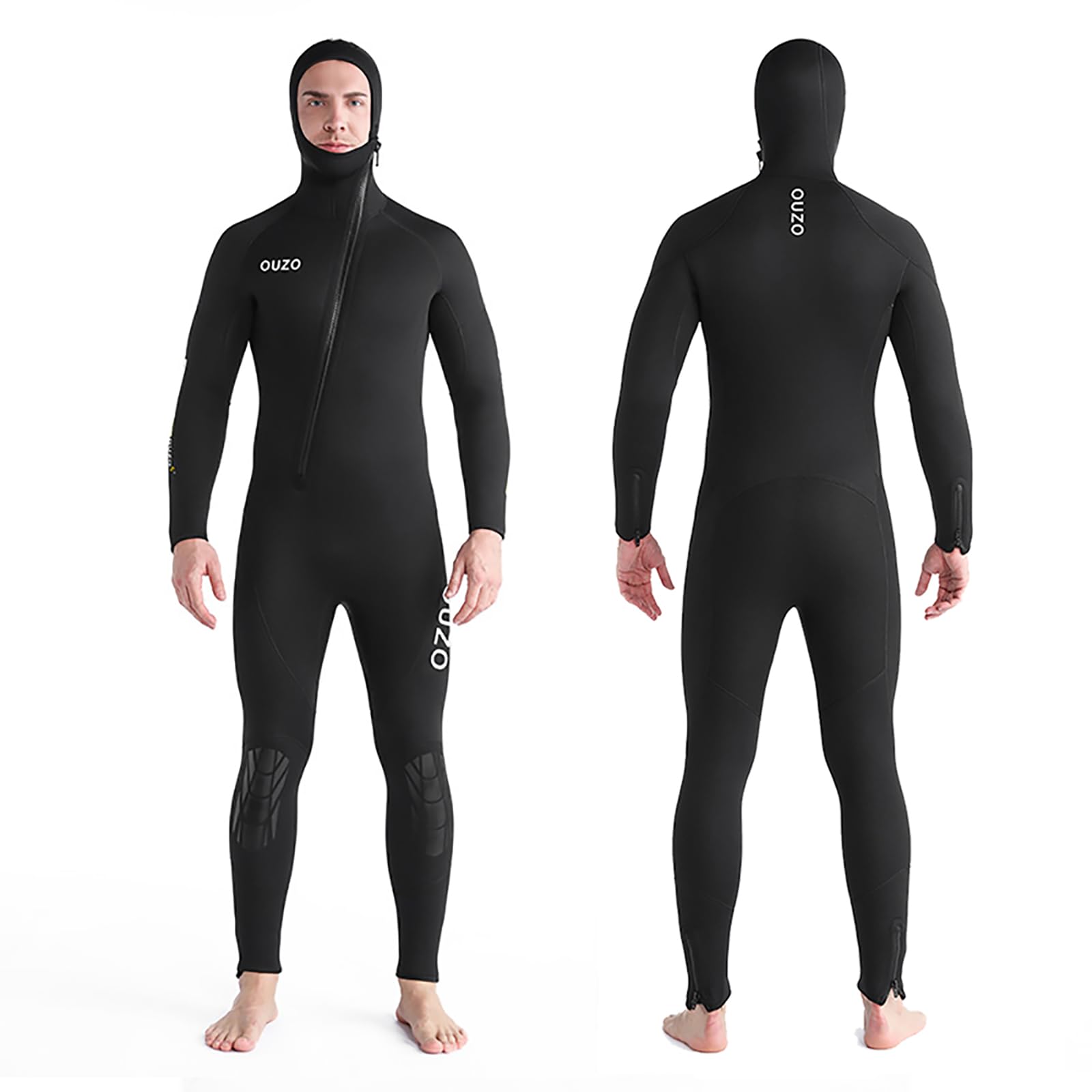 5Mm Neoprenanzug Für Damen Und Herren, Mit Frontreißverschluss, Kapuze, Ideal Zum Freitauchen, Schnorcheln, Surfen, Kanufahren Und Tauchen