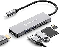 Vista 1 de NOVOO Hub USB C 5 en 1 con adaptador HDMI 4K, 2 puertos USB 3.0, 1 puerto de memoria SD, 1 lector de tarjetas microSD