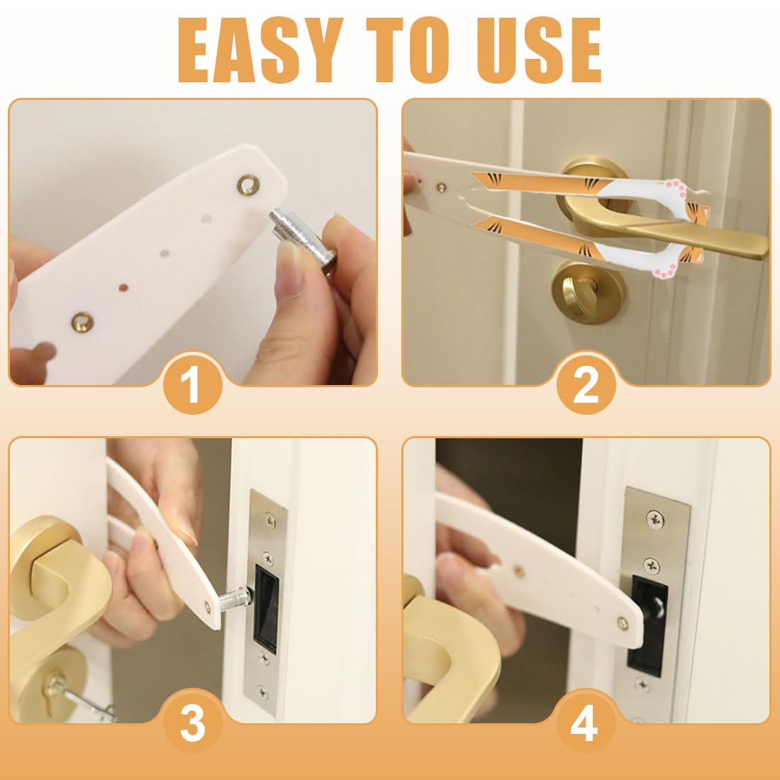 NHQZ 2 Pezzi Fermo Porta Per Cani,Chiusura Porta Gatto,Serratura Porta Staffa Alternative Chiusura Di Sicurezza Per Bambini Serratura Porta Animali Per Far Entrare i Gatti