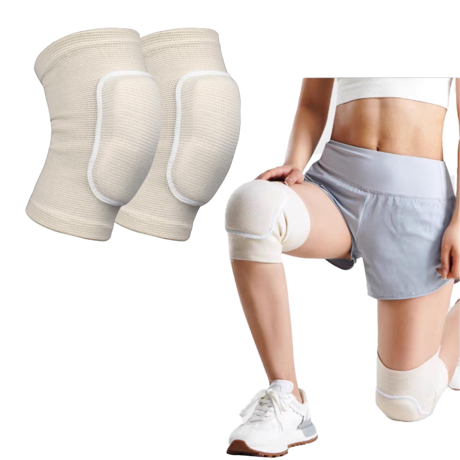 1 Par Rodilleras de Danza con Esponja – Protección Suave para Rodillas, Rodilleras Deportivas Transpirables para Entrenamiento y Yoga