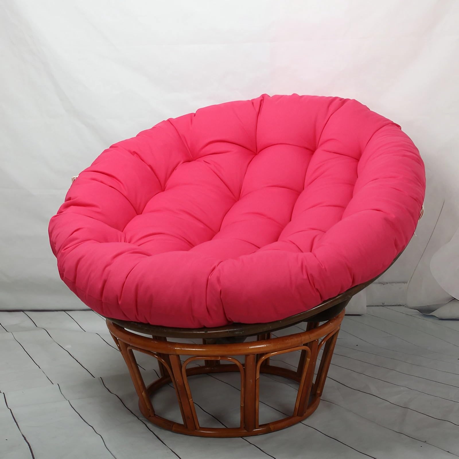 Coussin de chaise rond en coton épais pour assise suspendue en rotin inconfortable
