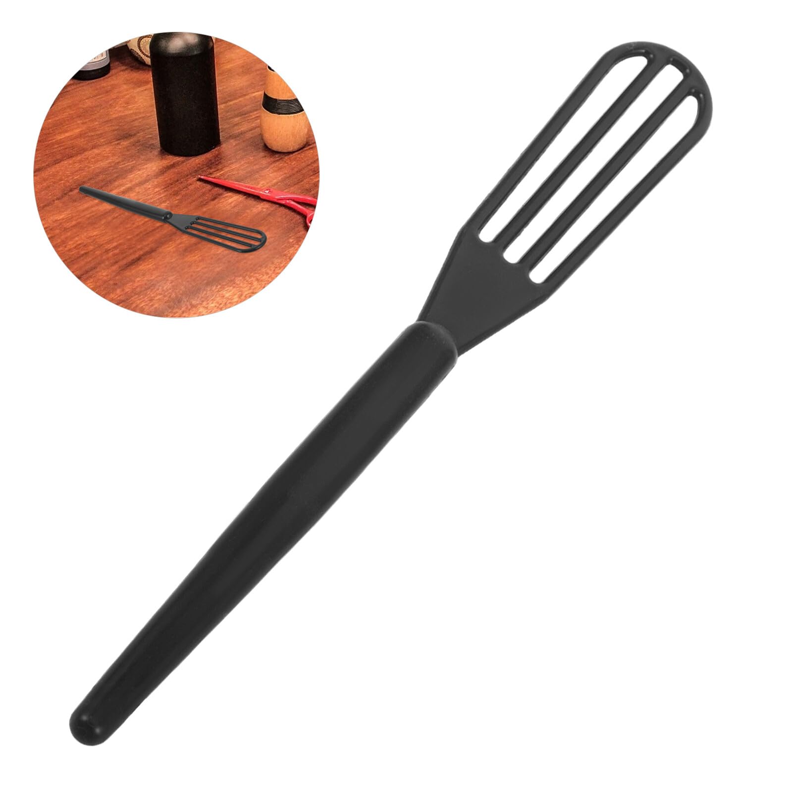 Miscelatore per Tinte Professionali 10 Pezzi in Plastica Nero, Frusta per Mescolare Colore Chioma Compatibilità Versatile per Saloni e Fai da Te