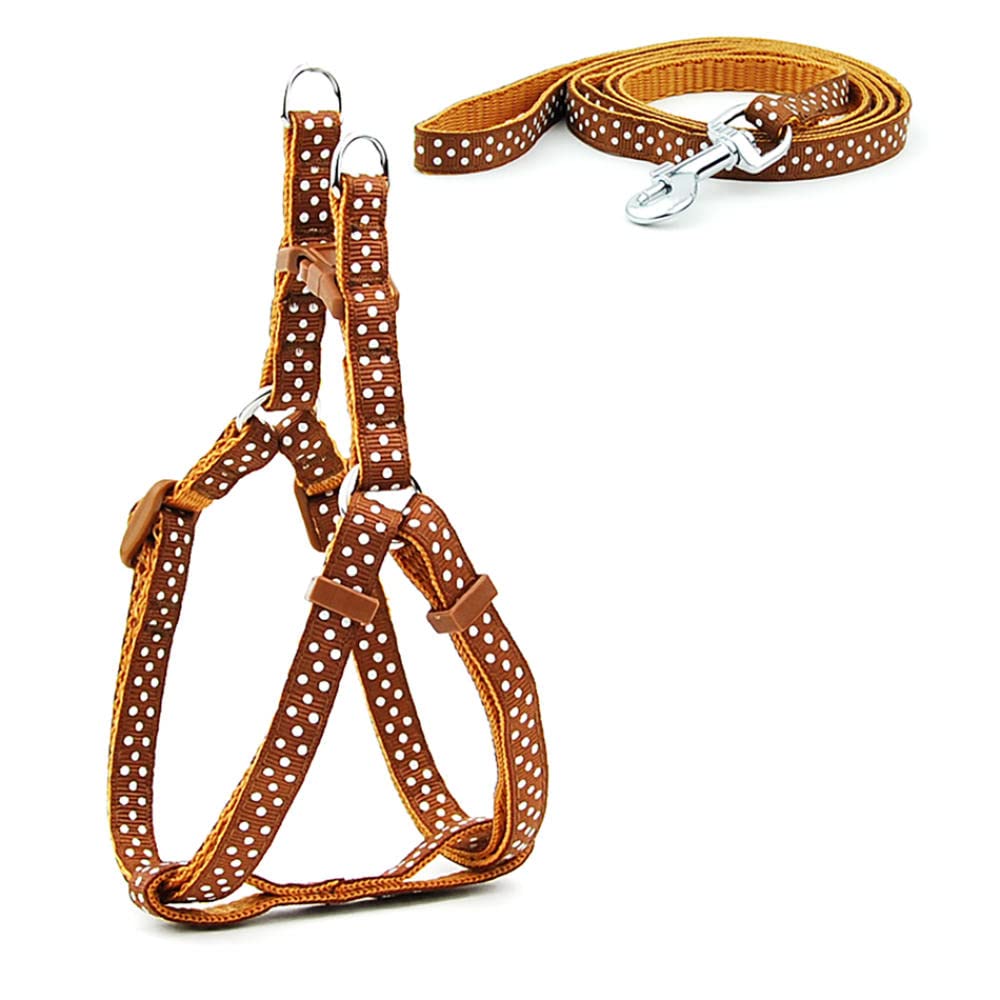 Conjunto de Correa for Perro, arnés Estampado, y for pequeño, for pasear Gatos, 3 m(8,XS)