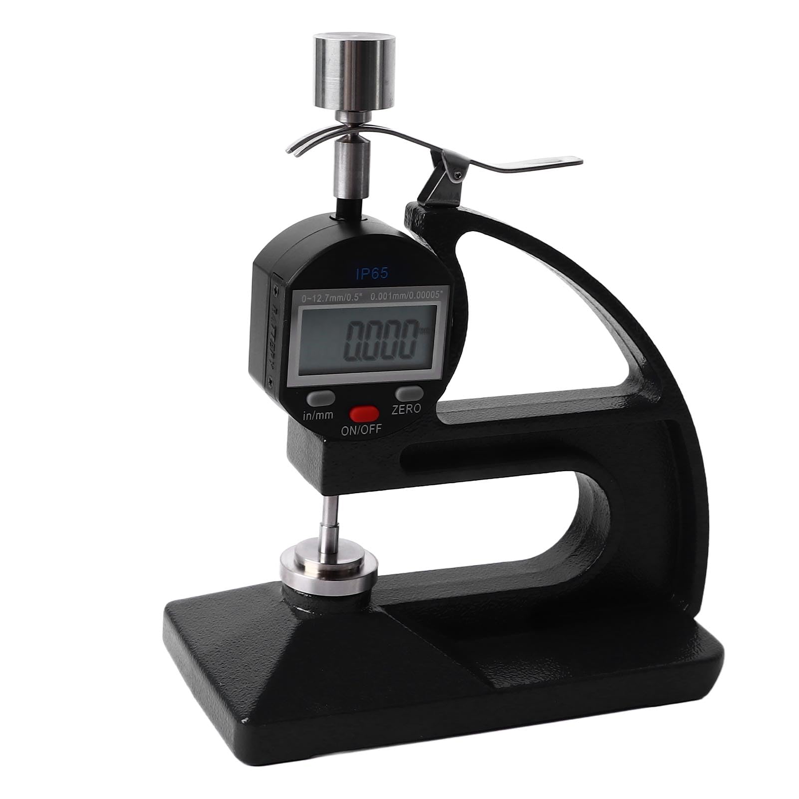 Medidor de espesor digital SustVita con resolución de 0,00005 pulgadas, rango de medición de 0 a 12,7 mm, medidor de espesor de esfera digital con diseño IP65 para una medición