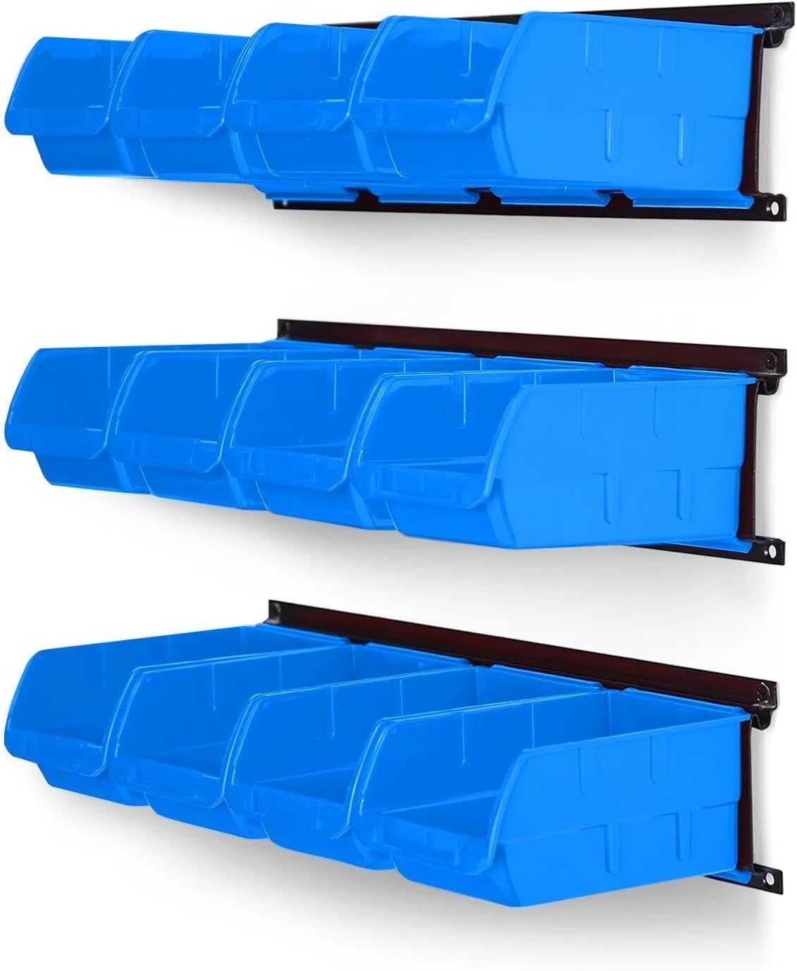 for Wall Mounted Hanging Storage Organizer Bins, Plastic, Screws Nuts Bolts