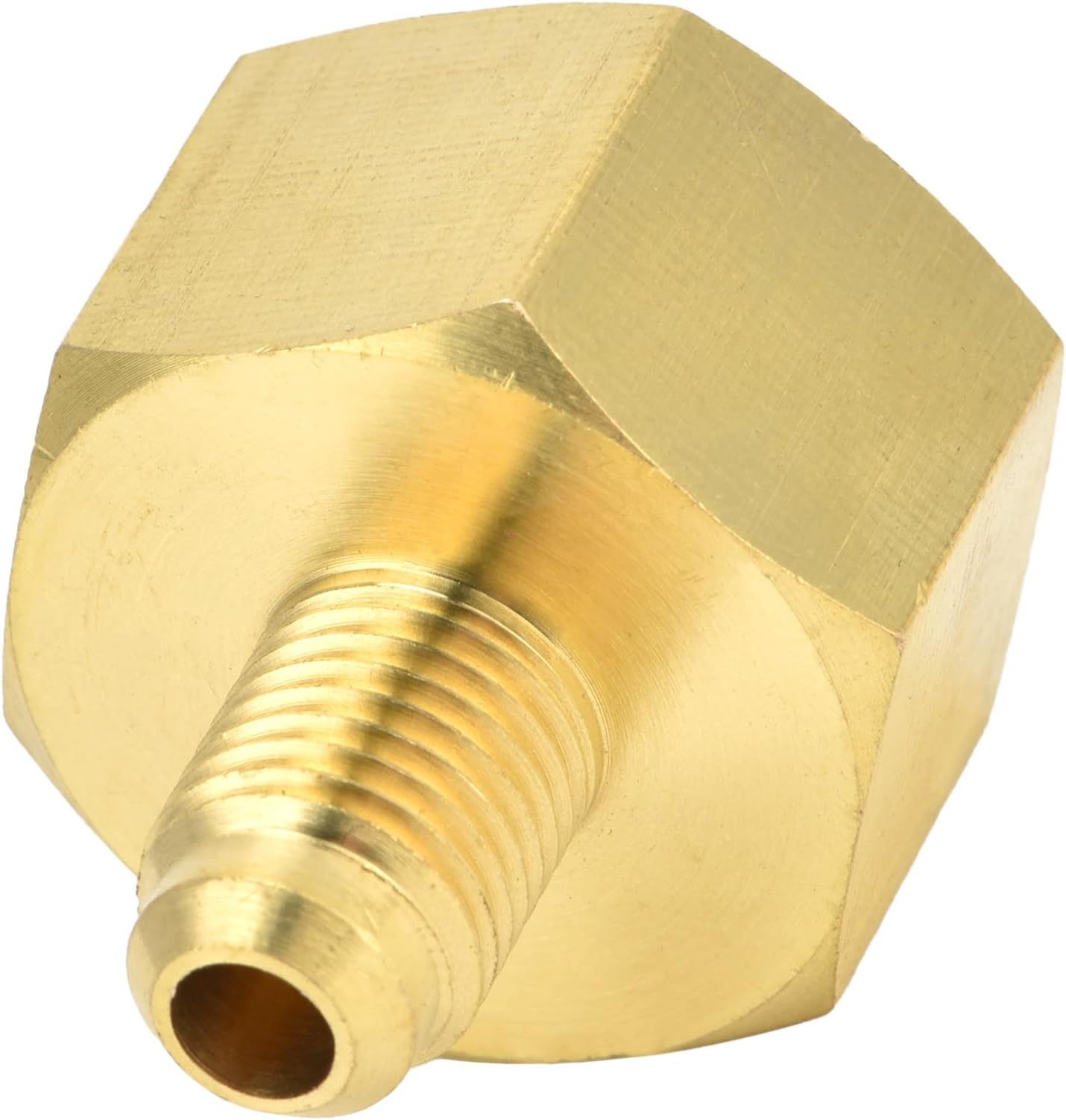 R134A Brass Refrigerant Tank Adapter,R32 Fitting Adapter W21 to 1/4SAE Air Conditioning Refrigerant Adapter Vacuum Pump Adapter Air Conditioning Accessory,Perfect for Efficient Refrigerant Filling