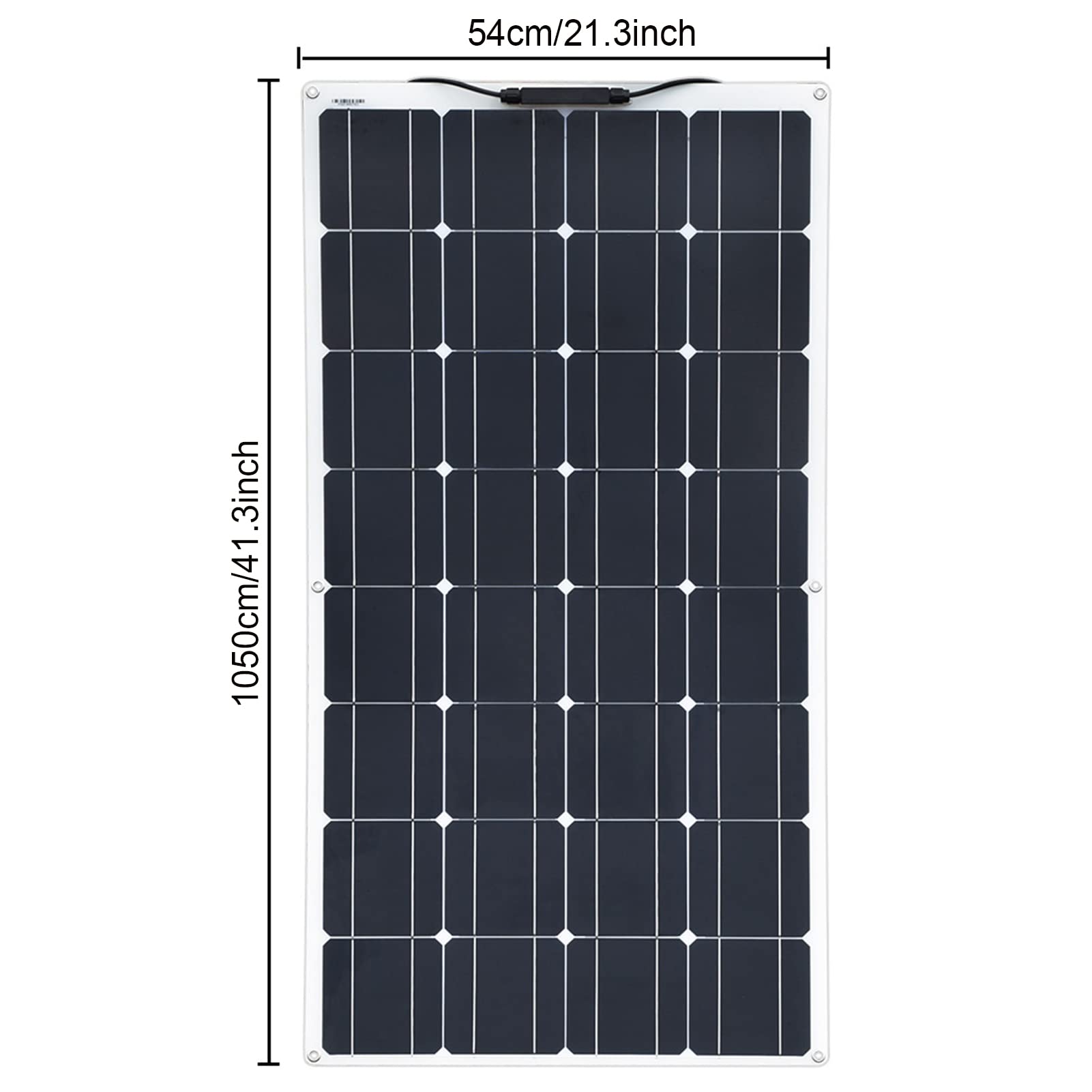 200W 16V Pannelli Solari, Kit Pannello Solare Flessibile Monocristallino Caricabatterie Solare Fotovoltaico Generatore Solare per Auto Camper Barche Camper