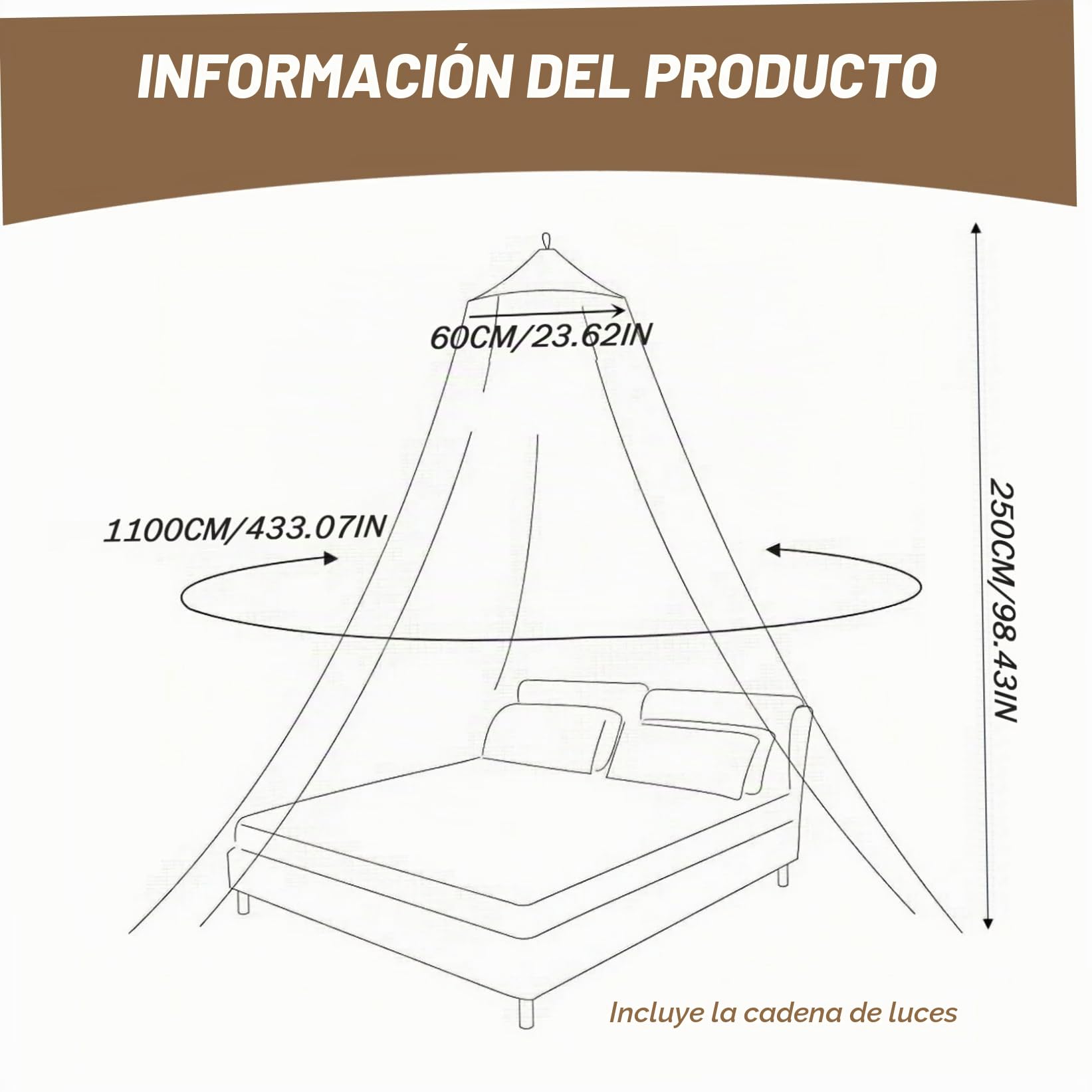 Dosel de Cama con Luces, Dosel de Cama de Princesa para niñas, Neta de Mosquitos Plegable de Domo Extra para niños decoración de Habitaciones para niñas para