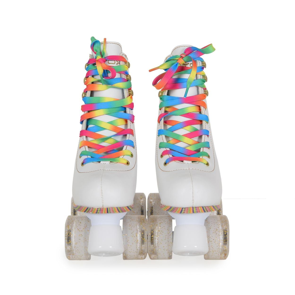 Rollschuhe Donna weiß, PU-Rollen mit Glitzer, ABEC-5 Lager, versch. Größen Gr. XS (27-30)