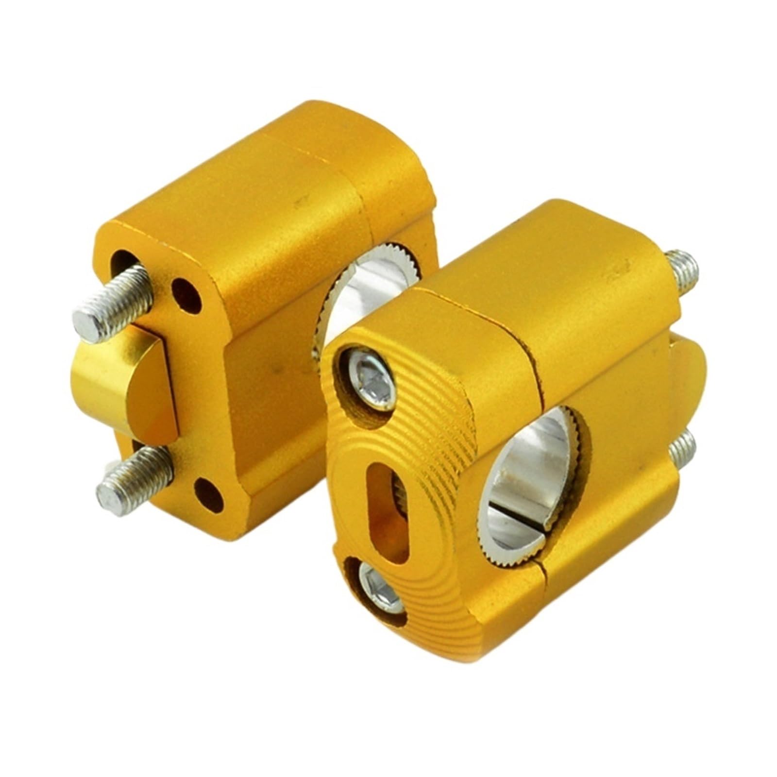 EHYSYN Motorcycle ATV 22mm 28mm Handlebar Clamp Risers Adapter Bar Clamps Universal(Gold)