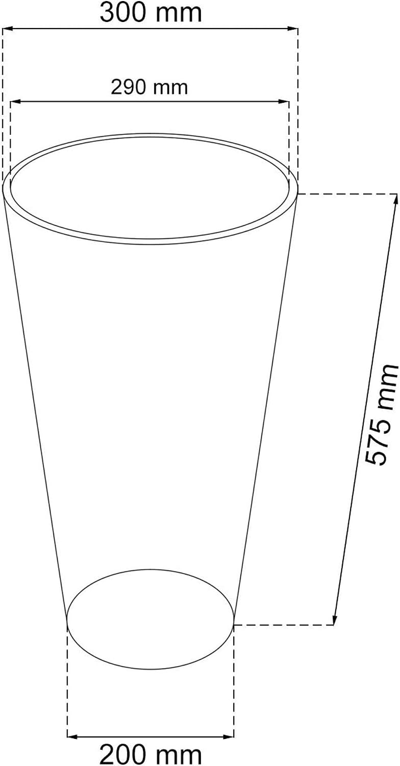 Prosper Plast DRTUS300-S449 25.2 x 5.9 x 25.2 cm Rato Tubus Flowerpot - White