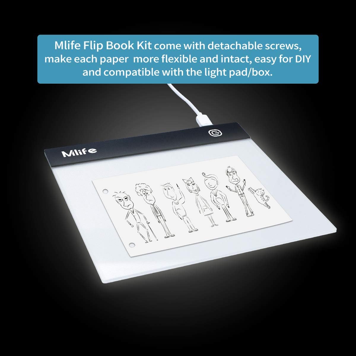 Top Brands Mlife Flip Book Kit - A5 LED Light Box for Drawing and Tracing & 300 Sheets Animation Paper with Binding Screws for Flip Books A5 Flipbook Kit Flash Sale Buy 1 get 1 Mlife Flip Book Kit - A5 LED Light Box for Drawing and Tracing & 300 Sheets Animation Paper with Binding Screws for Flip Books A5 Flipbook Kit